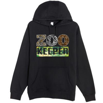 Wildlife Animals Zoo Keeper Graphic Premium Pullover Hoodie
