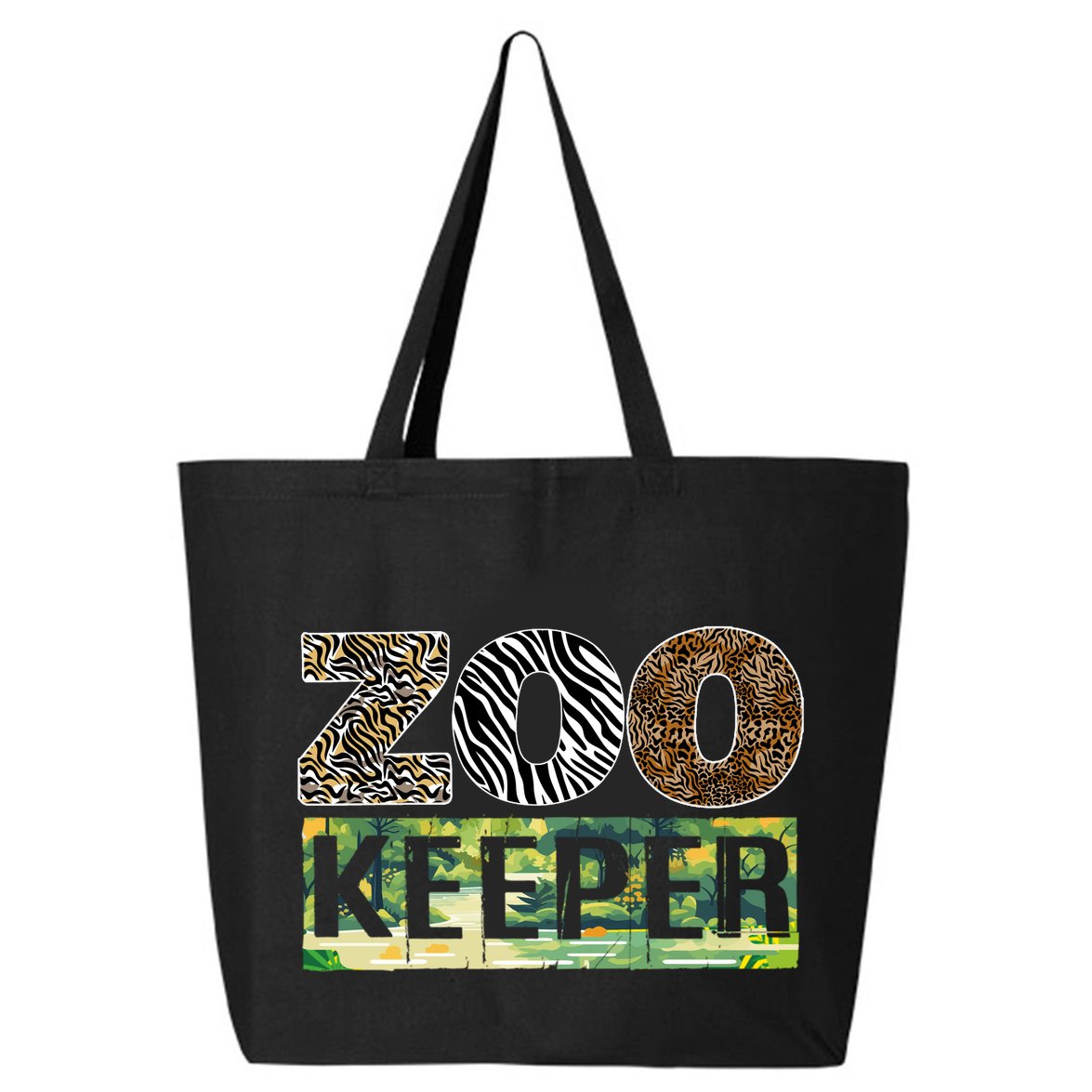 Wildlife Animals Zoo Keeper Graphic 25L Jumbo Tote