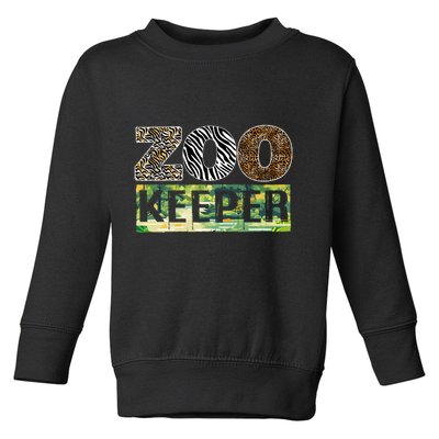 Wildlife Animals Zoo Keeper Graphic Toddler Sweatshirt