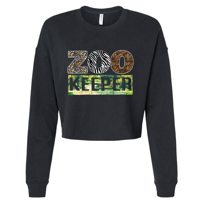 Wildlife Animals Zoo Keeper Graphic Cropped Pullover Crew