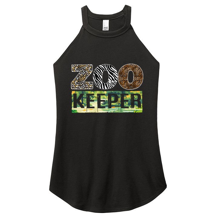 Wildlife Animals Zoo Keeper Graphic Women's Perfect Tri Rocker Tank