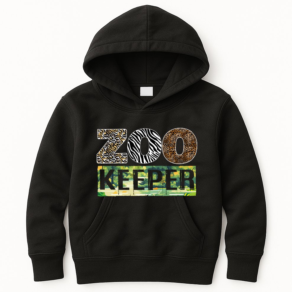 Wildlife Animals Zoo Keeper Graphic Kids Hoodie