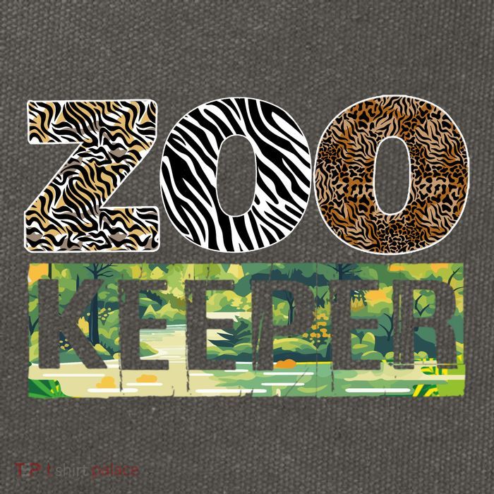 Wildlife Animals Zoo Keeper Graphic Cotton Canvas Backpack