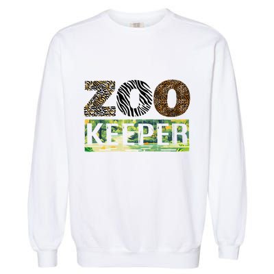 Wildlife Animals Zoo Keeper Graphic Garment-Dyed Sweatshirt