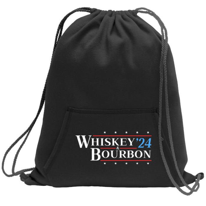 Whiskey & Bourbon 24 Funny Drinking Alcohol Election 2024 Sweatshirt Cinch Pack Bag