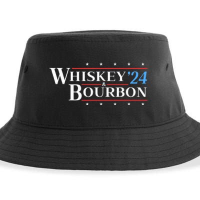 Whiskey & Bourbon 24 Funny Drinking Alcohol Election 2024 Sustainable Bucket Hat