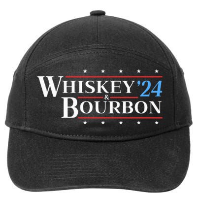 Whiskey & Bourbon 24 Funny Drinking Alcohol Election 2024 7-Panel Snapback Hat