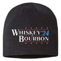 Whiskey & Bourbon 24 Funny Drinking Alcohol Election 2024 Sustainable Beanie