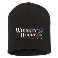 Whiskey & Bourbon 24 Funny Drinking Alcohol Election 2024 Short Acrylic Beanie