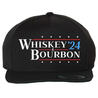 Whiskey & Bourbon 24 Funny Drinking Alcohol Election 2024 Wool Snapback Cap