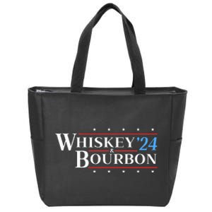 Whiskey & Bourbon 24 Funny Drinking Alcohol Election 2024 Zip Tote Bag