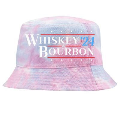 Whiskey & Bourbon 24 Funny Drinking Alcohol Election 2024 Tie-Dyed Bucket Hat