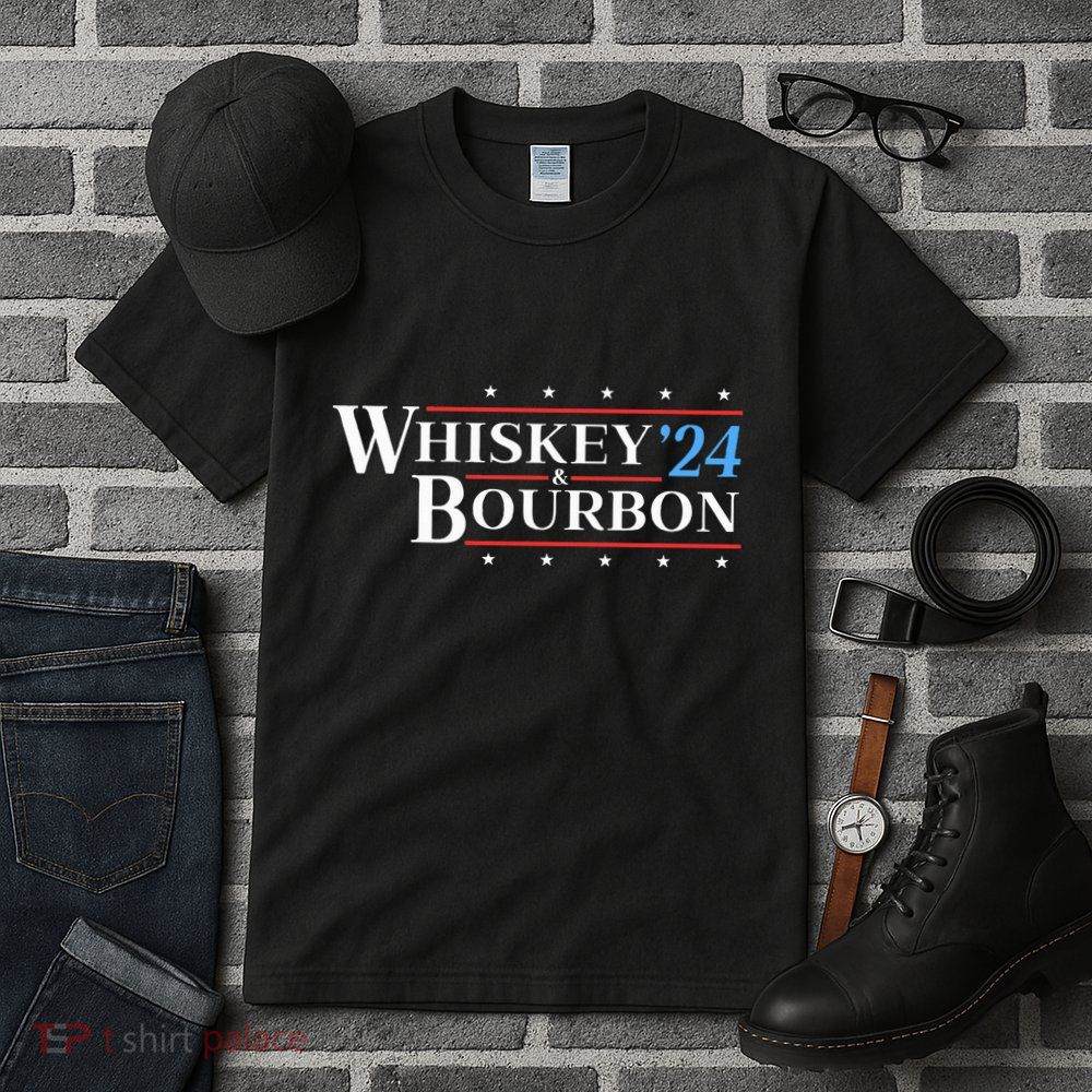 Whiskey & Bourbon 24 Funny Drinking Alcohol Election 2024 Tall T-Shirt