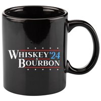 Whiskey & Bourbon 24 Funny Drinking Alcohol Election 2024 11oz C Handle Ceramic Mug
