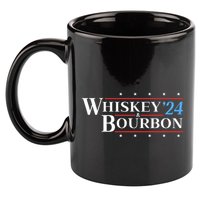 Whiskey & Bourbon 24 Funny Drinking Alcohol Election 2024 11oz C Handle Ceramic Mug