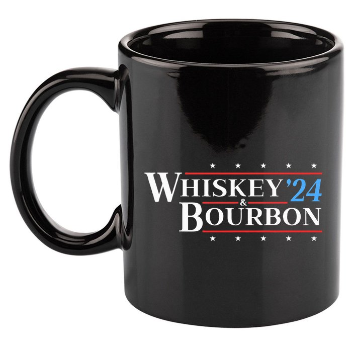 Whiskey & Bourbon 24 Funny Drinking Alcohol Election 2024 11oz C Handle Ceramic Mug