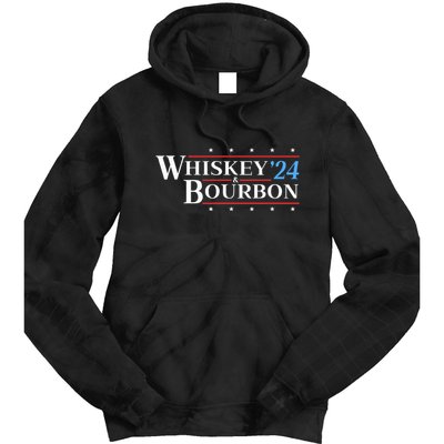 Whiskey & Bourbon 24 Funny Drinking Alcohol Election 2024 Tie Dye Hoodie