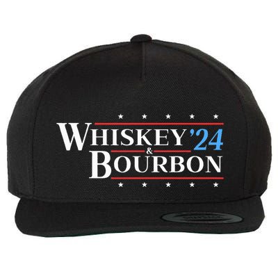 Whiskey & Bourbon 24 Funny Drinking Alcohol Election 2024 Wool Snapback Cap