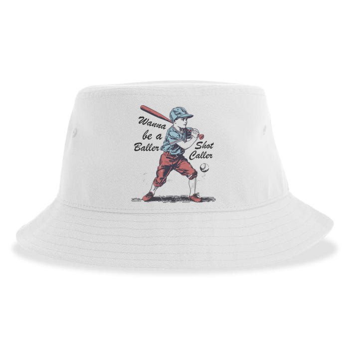 Wanna Be A Baller Shot Caller Sustainable Bucket Hat