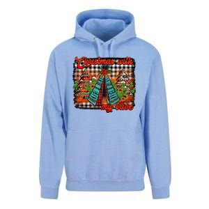 Western Boho Aztec Cowhide Red Plaid Christmas With My Tribe Gift Unisex Surf Hoodie