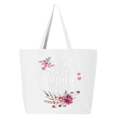 Womens Best Amma Ever Thanksgiving Floral Funny Gifts 25L Jumbo Tote