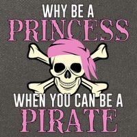 Why Be A Princess When You Can Be A Pirate Halloween Costume Gift Cotton Canvas Backpack