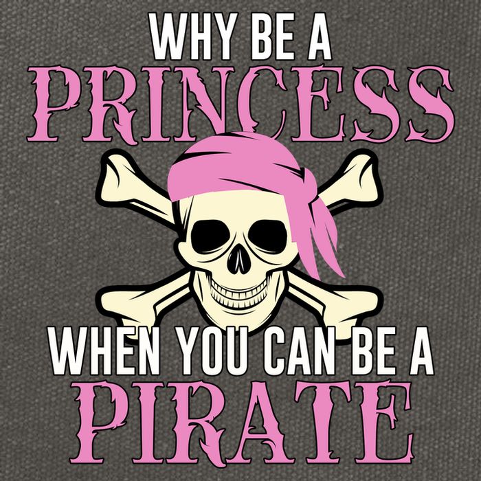 Why Be A Princess When You Can Be A Pirate Halloween Costume Gift Cotton Canvas Backpack