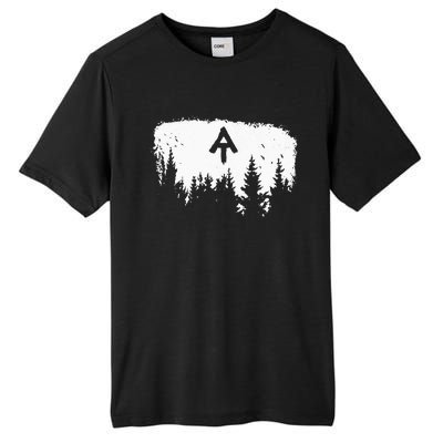 White Blaze Appalachian AT Trail Minimalist Pine Tree Hike Tall Fusion ChromaSoft Performance T-Shirt