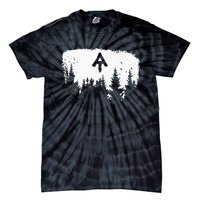 White Blaze Appalachian AT Trail Minimalist Pine Tree Hike Tie-Dye T-Shirt