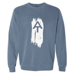 White Blaze Appalachian Trail At Minimalist Hiking Retro Garment-Dyed Sweatshirt