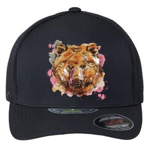 Wild Bear Art Flexfit Unipanel Trucker Cap