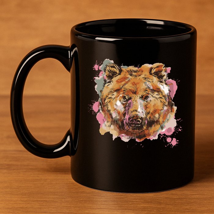 Wild Bear Art 11oz C Handle Ceramic Mug