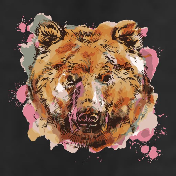 Wild Bear Art Beanie