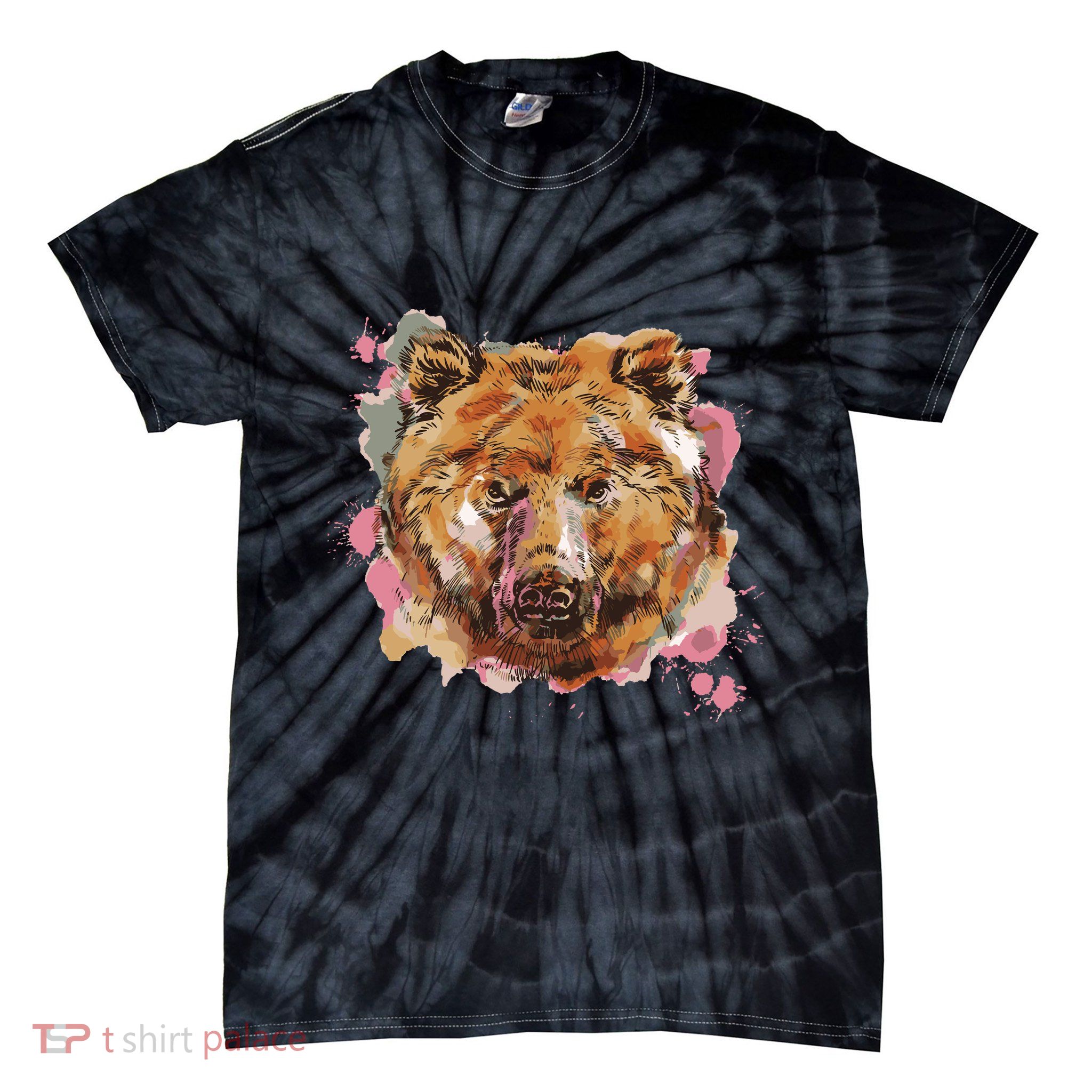 Wild Bear Art Tie-Dye T-Shirt
