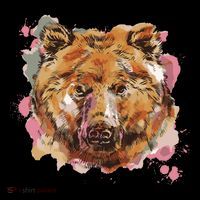 Wild Bear Art Women's V-Neck T-Shirt