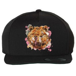 Wild Bear Art Wool Snapback Cap