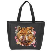 Wild Bear Art Zip Tote Bag