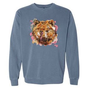 Wild Bear Art Garment-Dyed Sweatshirt