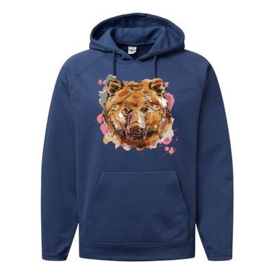 Wild Bear Art Performance Fleece Hoodie