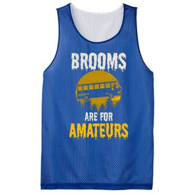 Witch Brooms Are For Amateurs Design Halloween Bus Driver Gift Mesh Reversible Basketball Jersey Tank