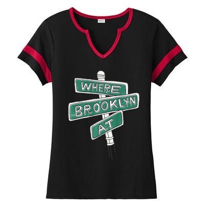 Where Brooklyn At Ladies Halftime Notch Neck Tee