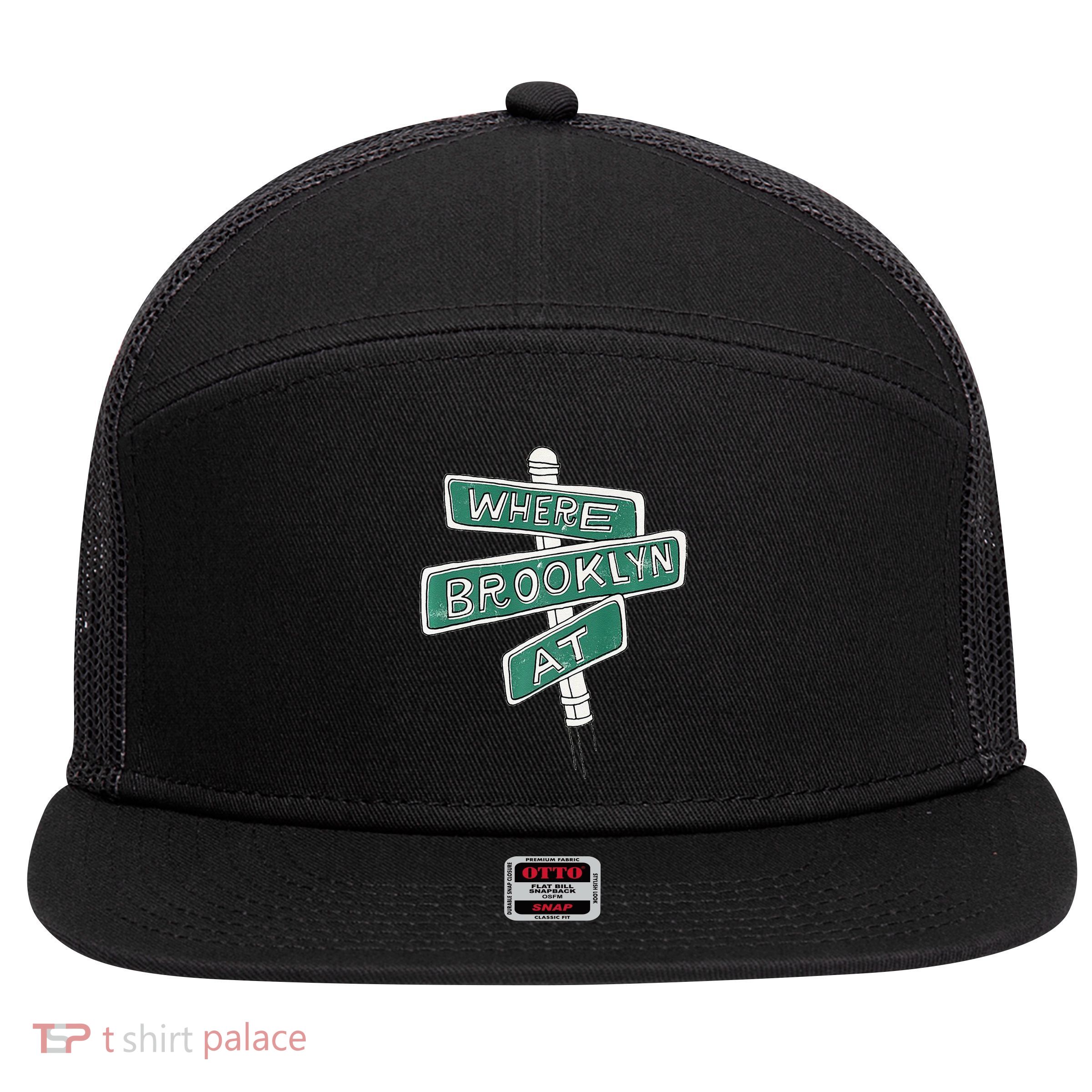 Where Brooklyn At 7 Panel Mesh Trucker Snapback Hat