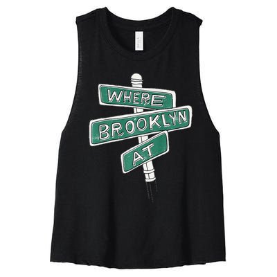 Where Brooklyn At Women's Racerback Cropped Tank