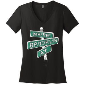 Where Brooklyn At Women's V-Neck T-Shirt