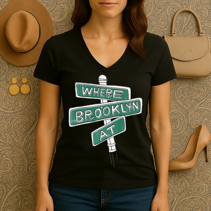 Where Brooklyn At Women's V-Neck T-Shirt