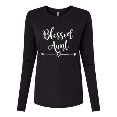 Wo Blessed Aunt Cute Aunt Vibes For Best Auntie Gift Womens Cotton Relaxed Long Sleeve T-Shirt