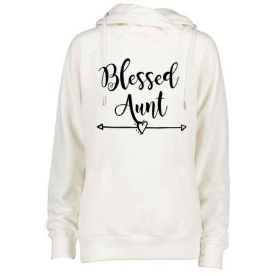 Wo Blessed Aunt Cute Aunt Vibes For Best Auntie Gift Womens Funnel Neck Pullover Hood