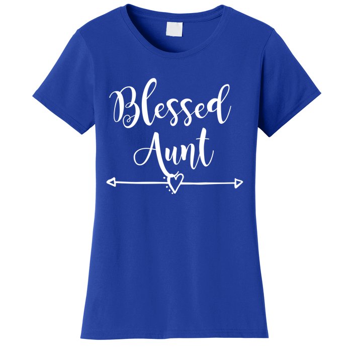 Wo Blessed Aunt Cute Aunt Vibes For Best Auntie Gift Women's T-Shirt