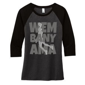 W.E.M.B.A.N.Y.A.M.A Basketball Amazing Gift Fan Women's Tri-Blend 3/4-Sleeve Raglan Shirt