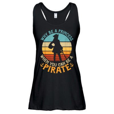 Why Be A Princess When You Can Be A Pirate Funny Ladies Essential Flowy Tank